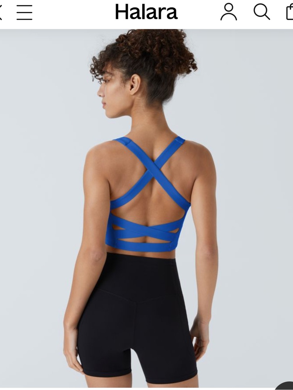 HALARA Royal Blue Strappy Crisscross Sports Bra